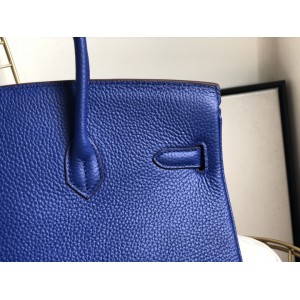 Hermes birkin bag togo leather blue 35x25cm-30x22cm Bags
