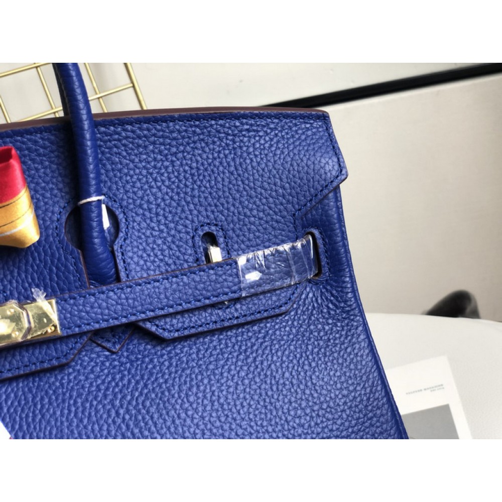 Hermes birkin bag togo leather blue 35x25cm-30x22cm Bags