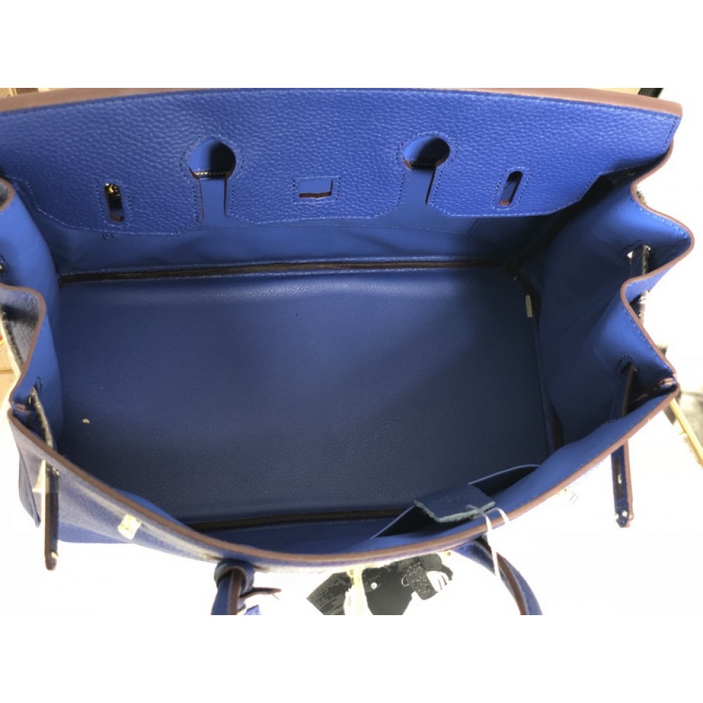 Hermes birkin bag togo leather blue 35x25cm-30x22cm Bags
