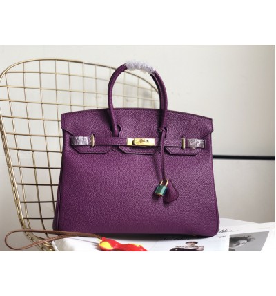Hermes birkin bag togo leather purple 35x25cm-30x22cm