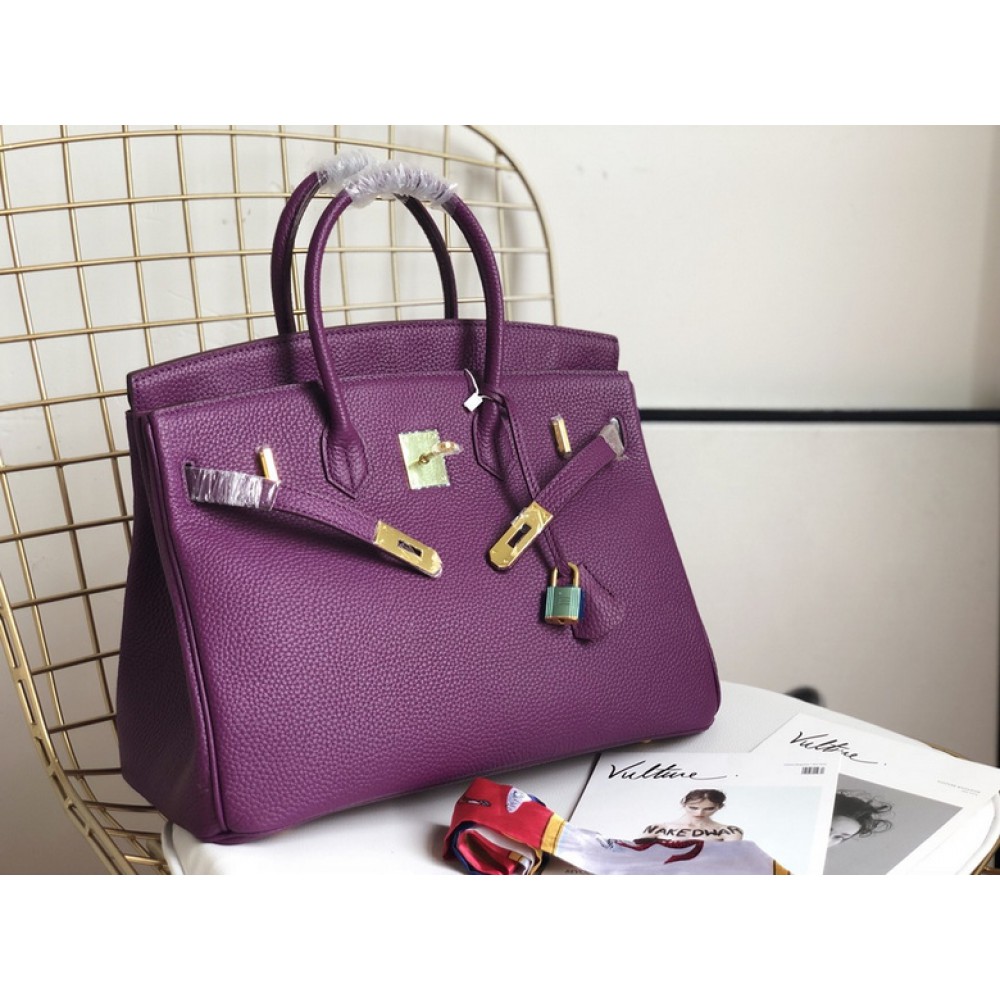 Hermes birkin bag togo leather purple 35x25cm-30x22cm Bags