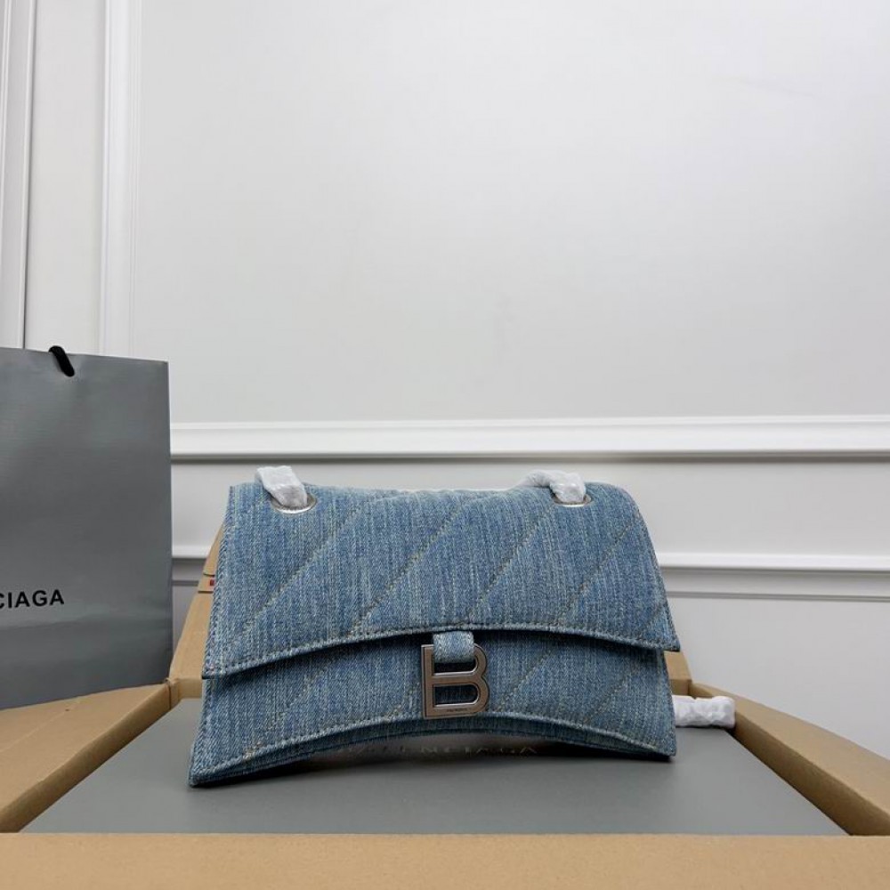 Balenciaga crush 24.9x15cm denim Bags