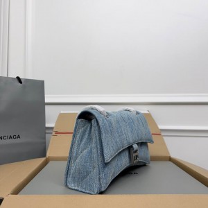 Balenciaga crush 24.9x15cm denim Bags