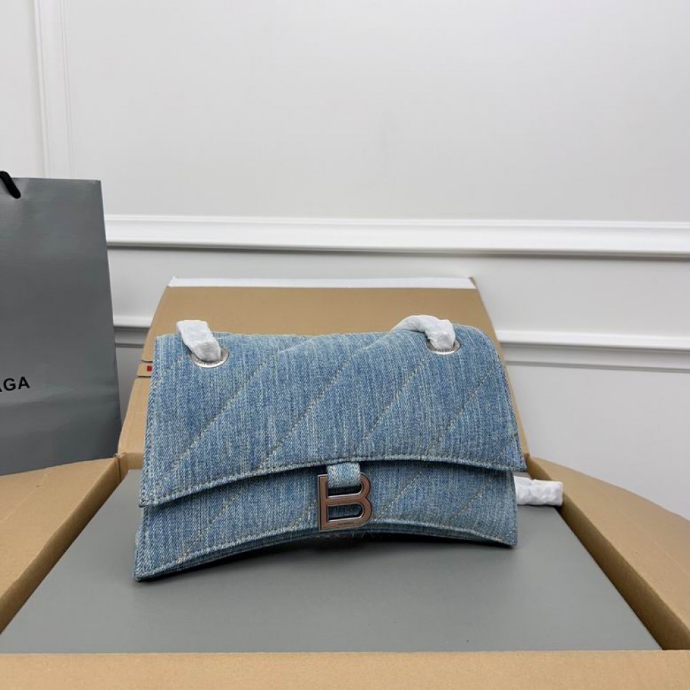 Balenciaga crush 24.9x15cm denim Bags