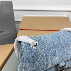 Balenciaga crush 24.9x15cm denim Bags