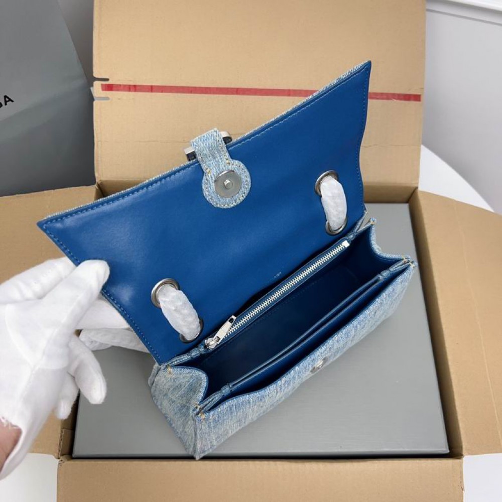 Balenciaga crush 24.9x15cm denim Bags