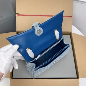 Balenciaga crush 24.9x15cm denim Bags