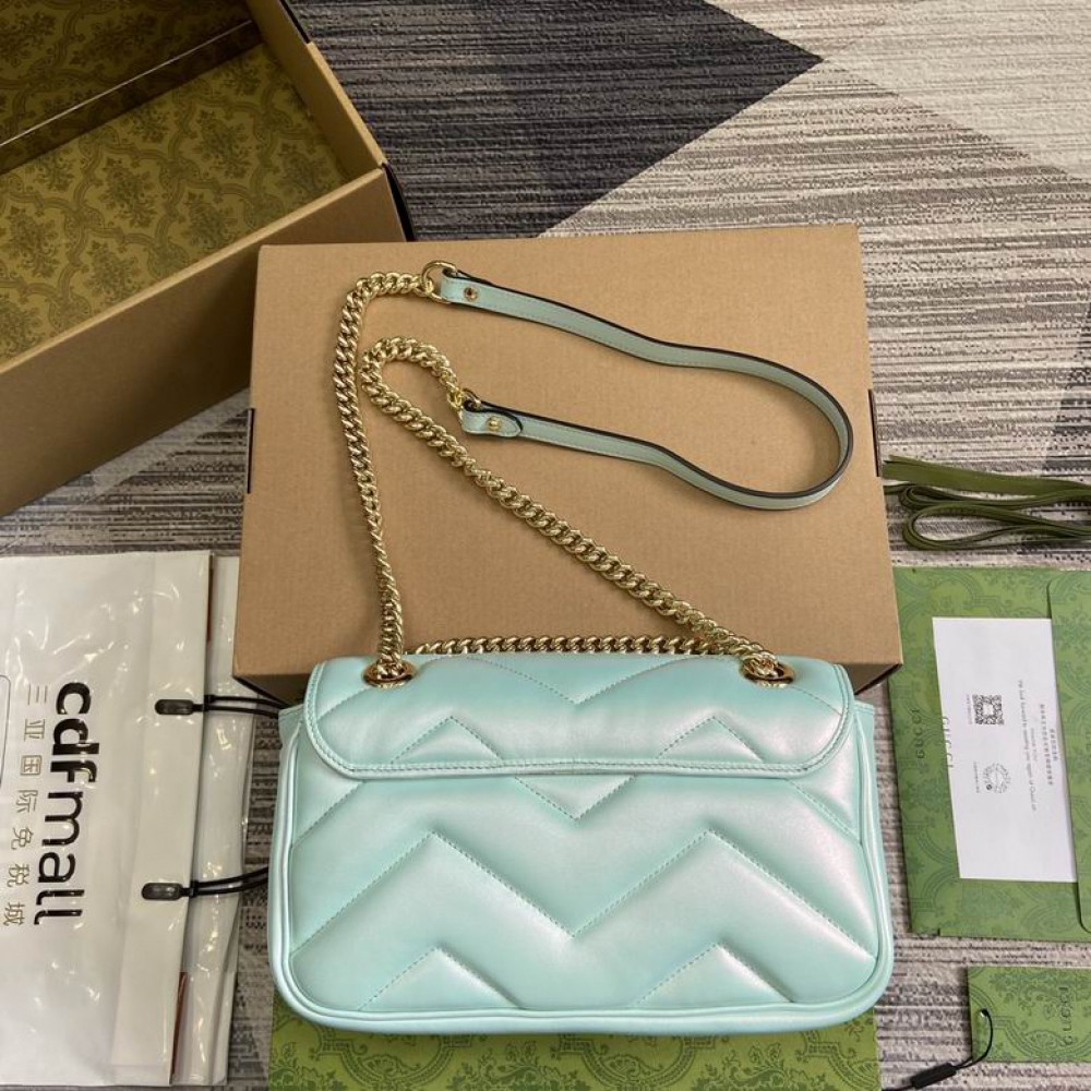 Gucci marmont 26cm iridescent blue Bags