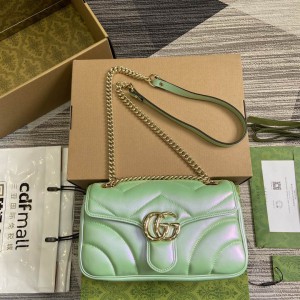Gucci marmont 26cm iridescent green Bags