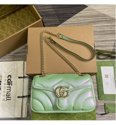 Gucci marmont 26cm iridescent green