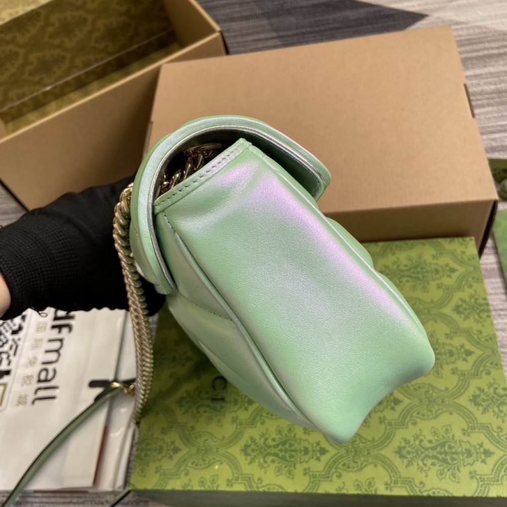 Gucci marmont 26cm iridescent green Bags