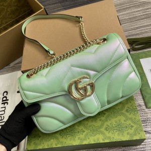 Gucci marmont 26cm iridescent green Bags