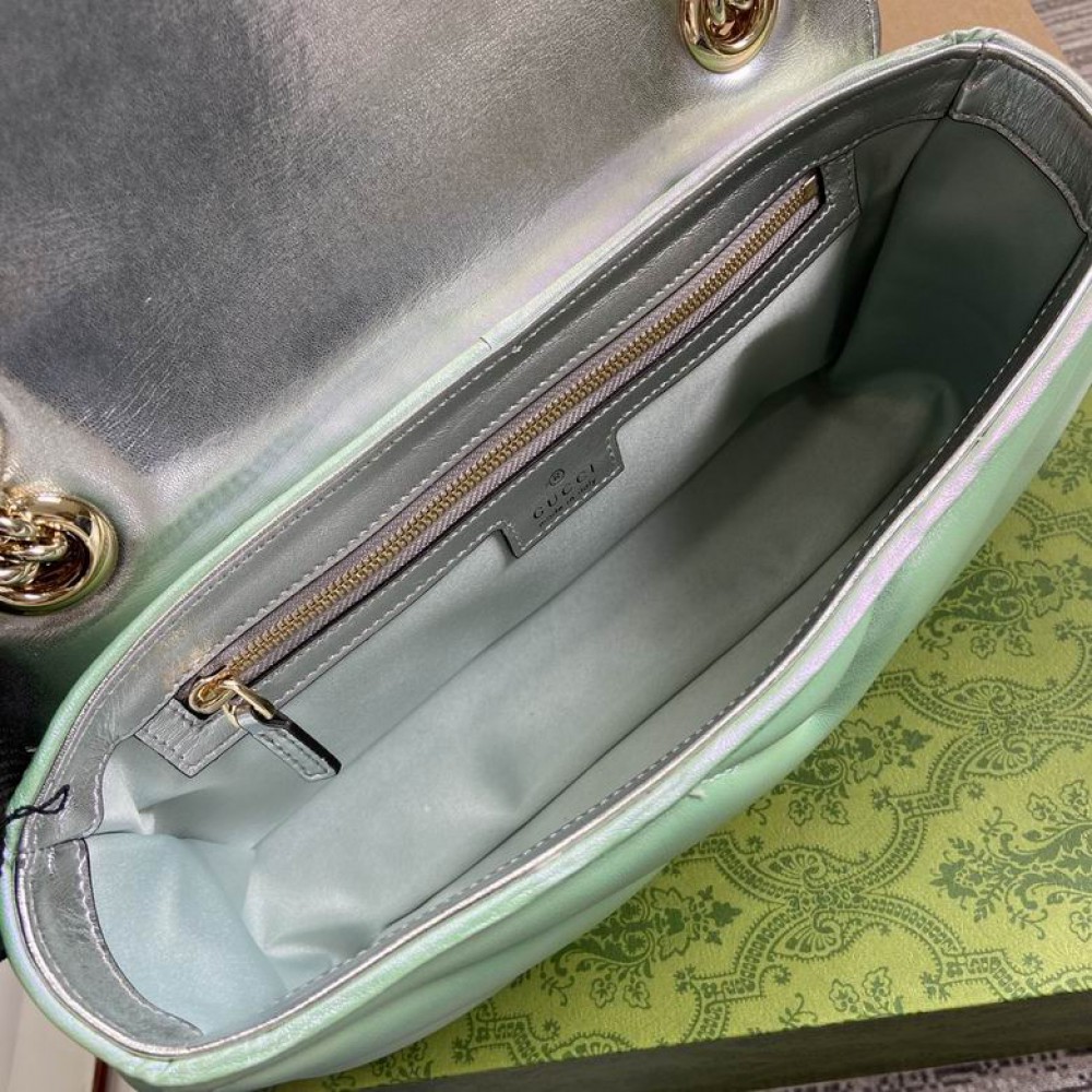 Gucci marmont 26cm iridescent green Bags