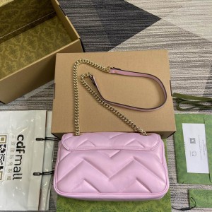 Gucci marmont 26cm iridescent pink leather Bags