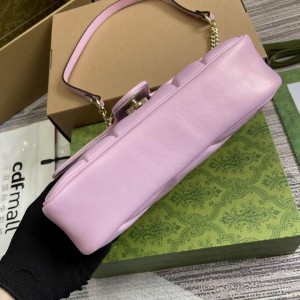 Gucci marmont 26cm iridescent pink leather Bags