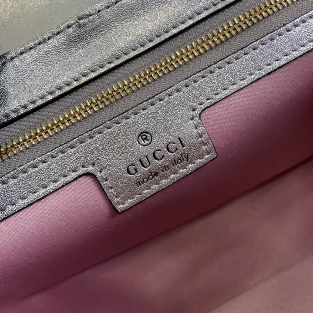 Gucci marmont 26cm iridescent pink leather Bags