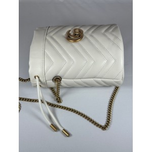 Gucci marmont mini bucket bag 19x17cm white Bags