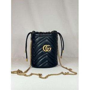 Gucci marmont mini bucket bag 19x17cm black Bags