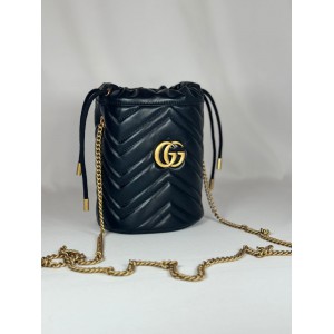 Gucci marmont mini bucket bag 19x17cm black Bags