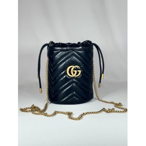 Gucci marmont mini bucket bag 19x17cm black Bags