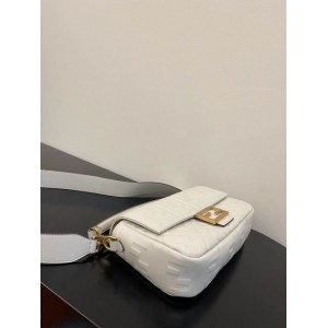 Fendi baguette 26x15x6cm white leather 100% Bags