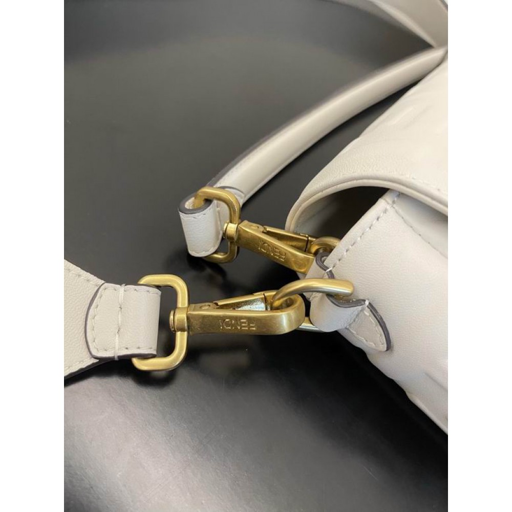 Fendi baguette 26x15x6cm white leather 100% Bags