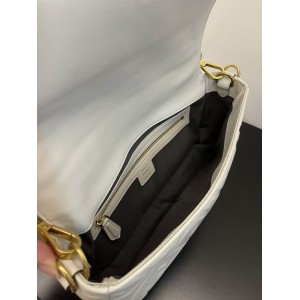 Fendi baguette 26x15x6cm white leather 100% Bags