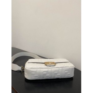 Fendi baguette 26x15x6cm white leather 100% Bags