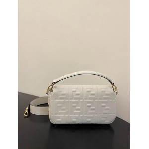 Fendi baguette 26x15x6cm white leather 100% Bags