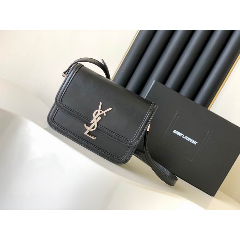 Ysl solferino bag leather black silver 19x13x5cm Bags