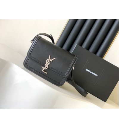 Ysl solferino bag leather black silver 19x13x5cm