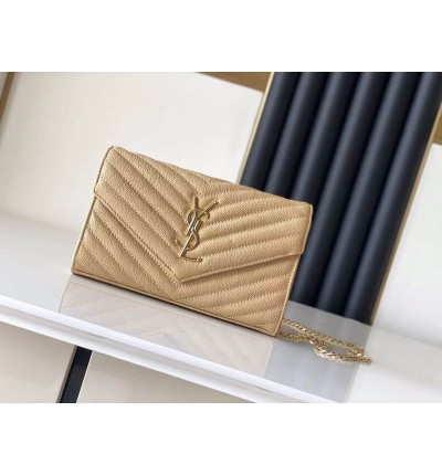 Ysl monogram 22.5x14x4cm beige