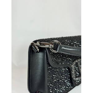 Valentino loco shoulder bag black crystals 27x13x6cm Bags