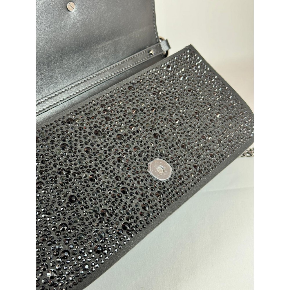 Valentino loco shoulder bag black crystals 27x13x6cm Bags