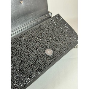 Valentino loco shoulder bag black crystals 27x13x6cm Bags