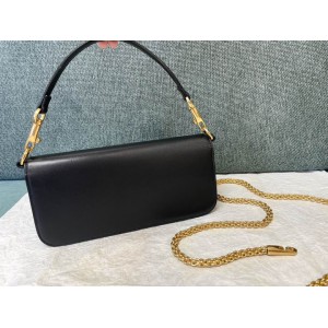 Valentino loco shoulder bag 27x13 black leather 100% Bags