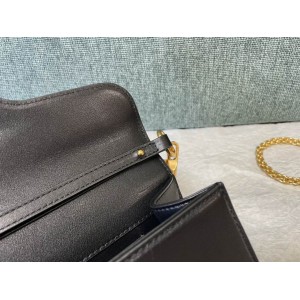 Valentino loco shoulder bag 27x13 black leather 100% Bags