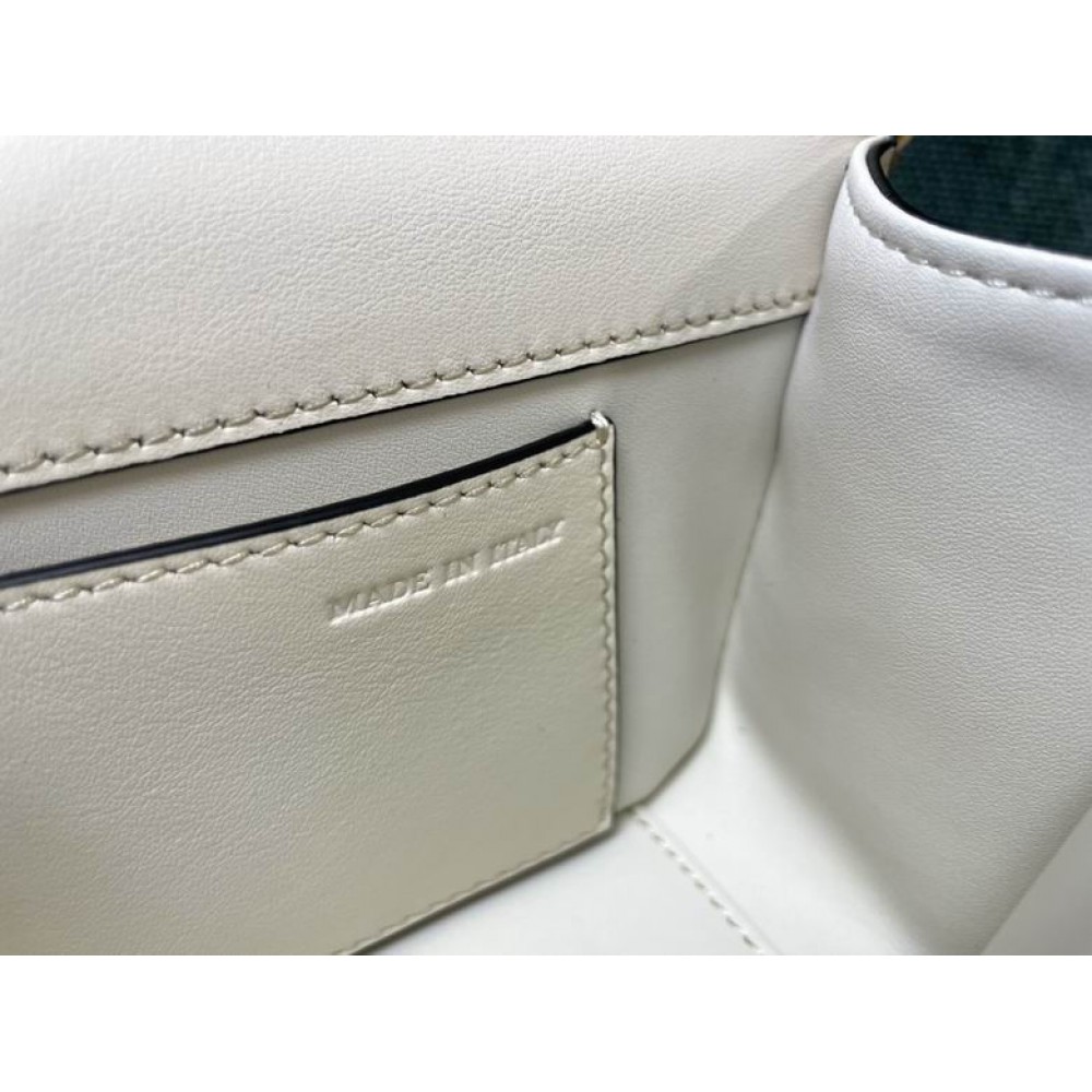 Valentino loco shoulder bag 27x13 white leather 100% Bags