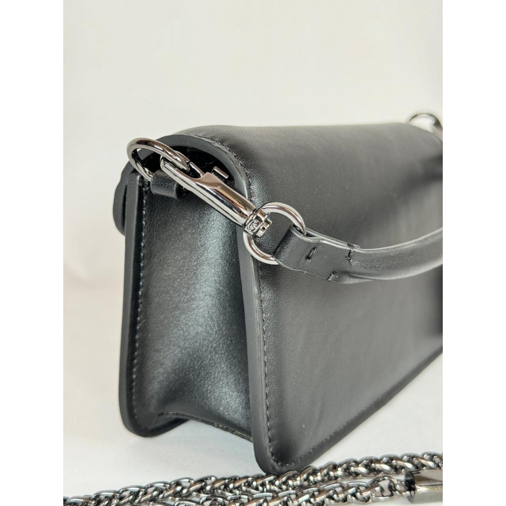 Valentino loco shoulder bag leather crystals black 20x11cm Bags