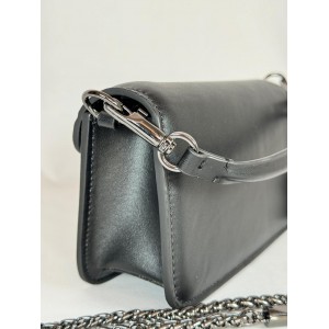 Valentino loco shoulder bag leather crystals black 20x11cm Bags