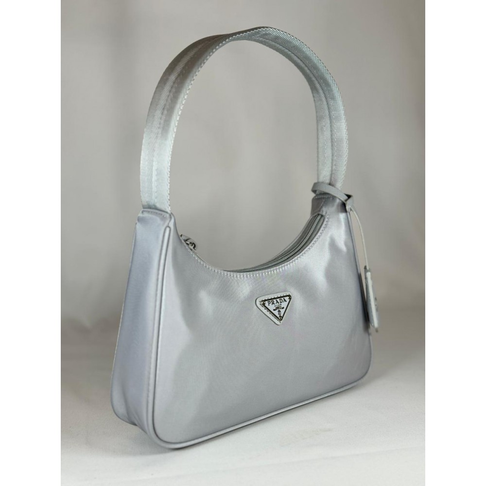 Re-Nylon Prada Re-Edition 2000 mini-bag 22x17x6cm silver grey Bags