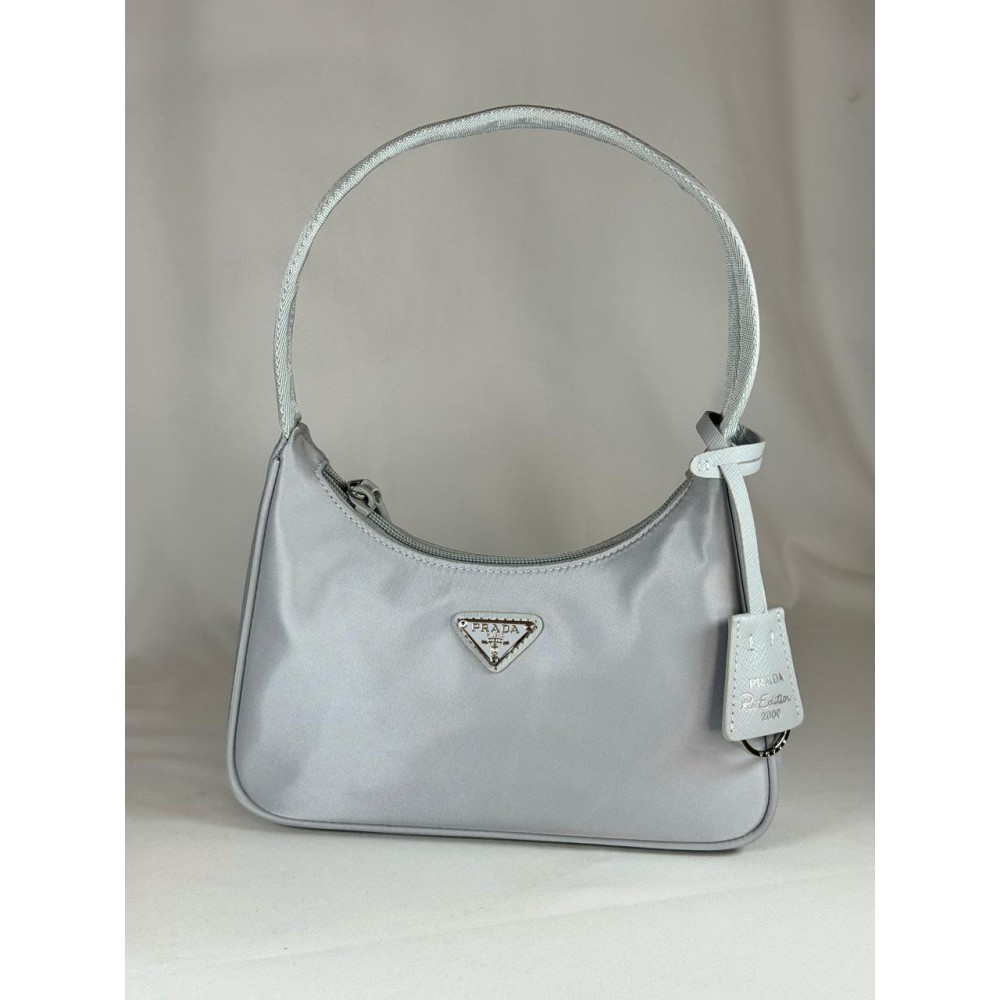 Re-Nylon Prada Re-Edition 2000 mini-bag 22x17x6cm silver grey Bags