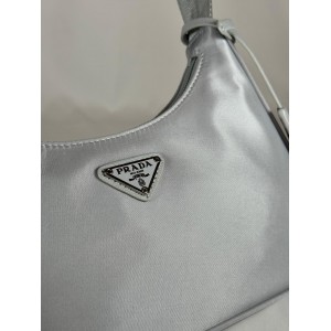 Re-Nylon Prada Re-Edition 2000 mini-bag 22x17x6cm silver grey Bags