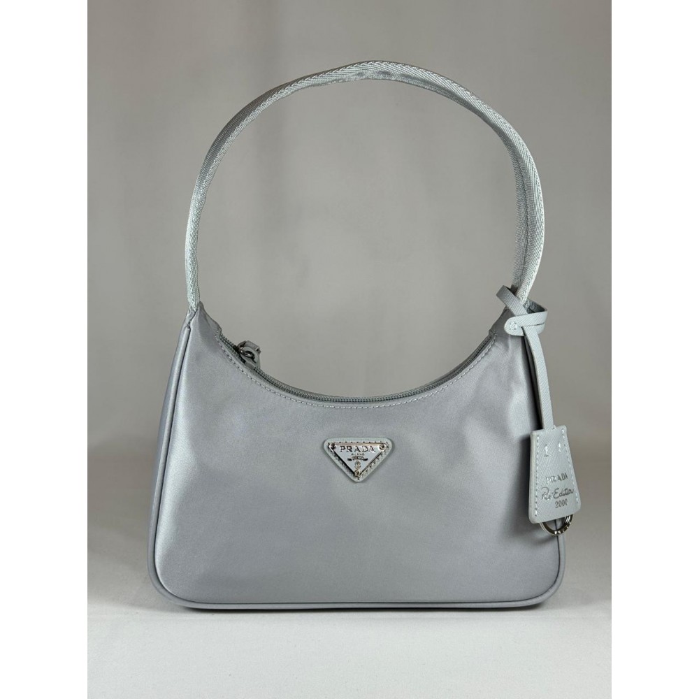 Re-Nylon Prada Re-Edition 2000 mini-bag 22x17x6cm silver grey Bags