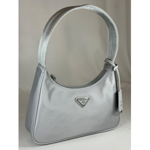 Re-Nylon Prada Re-Edition 2000 mini-bag 22x17x6cm silver grey Bags