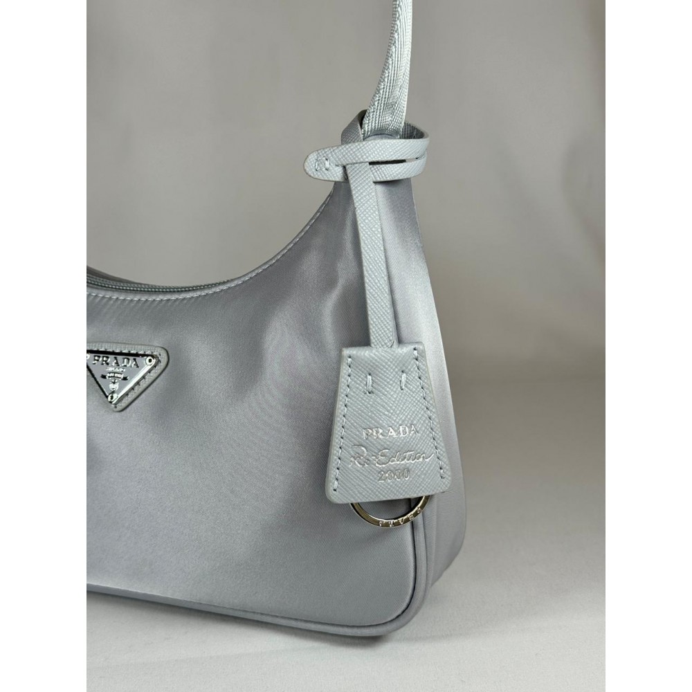 Re-Nylon Prada Re-Edition 2000 mini-bag 22x17x6cm silver grey Bags