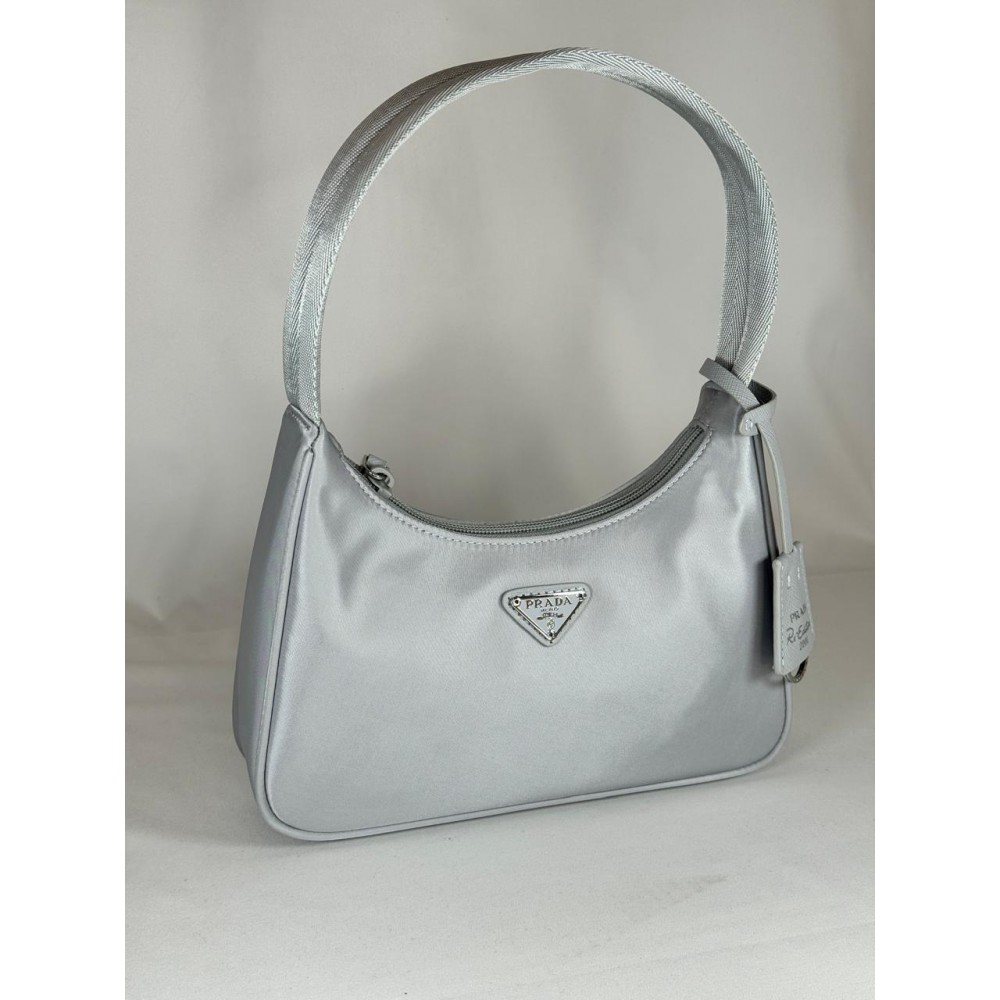 Re-Nylon Prada Re-Edition 2000 mini-bag 22x17x6cm silver grey Bags