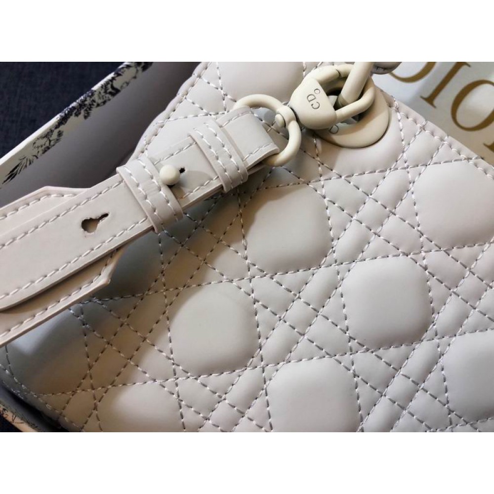 Dior lady ultramatte leather 20x16.5 cm white Bags