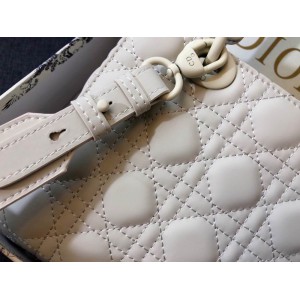 Dior lady ultramatte leather 20x16.5 cm white Bags