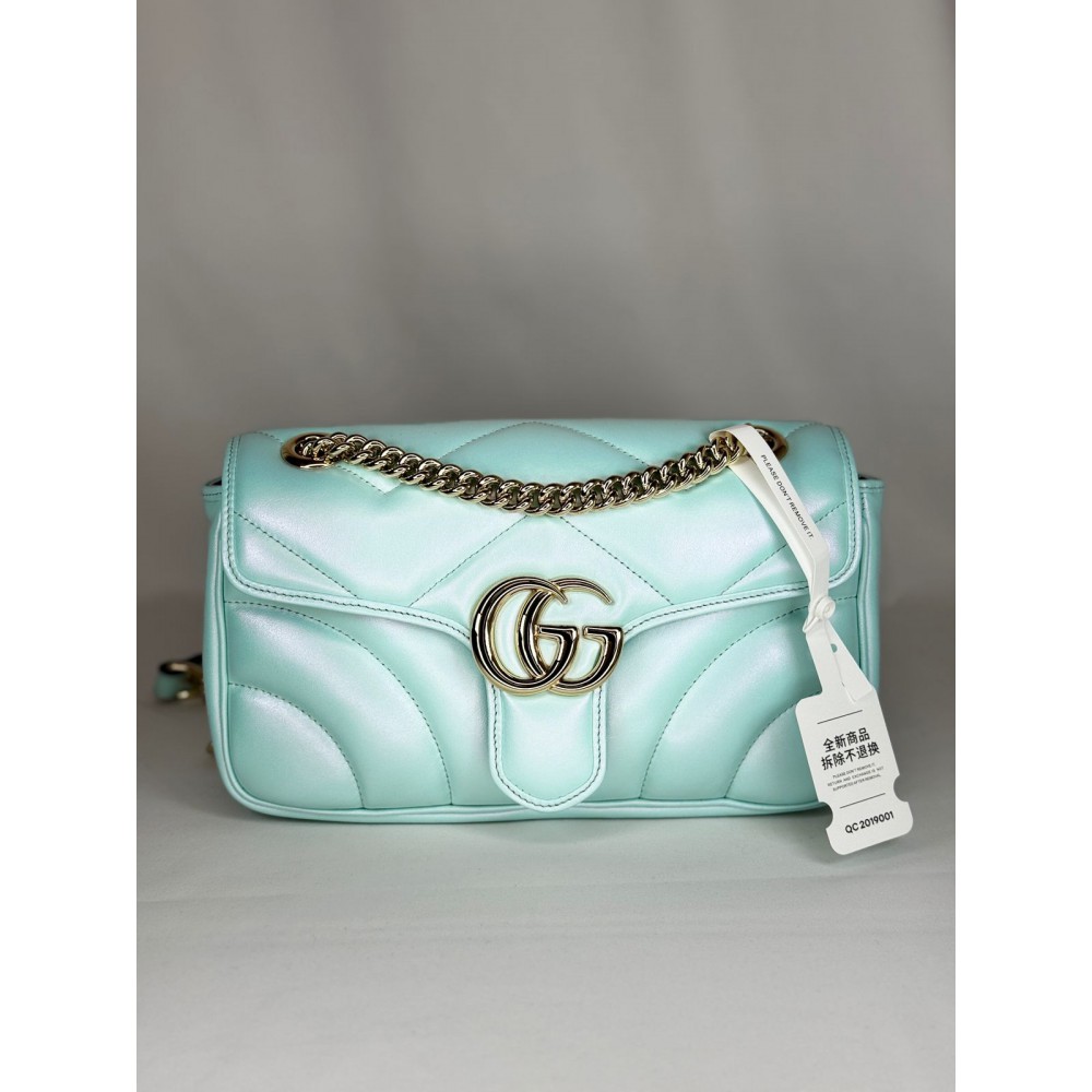 Gucci marmont 26cm iridescent blue Bags